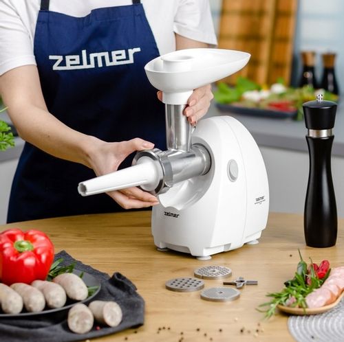 MOCNA MASZYNKA DO MIELENIA MIĘSA ZELMER ZMM4080B NR 8 1900W +AKCESORIA na Arena.pl