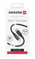 Kabel do ładowania MIĘKKI SILIKON USB-C / USB-C SWISSTEN 1,5 M 60W