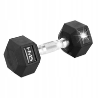 Hantla Ciężarek Gumowany Do Ćwiczeń Treningu Siłowego HEX PRO 7 kg HMS