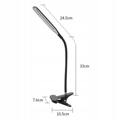 LAMPKA BIURKOWA LED BIUROWA SZKOLNA USB KLIPS na Arena.pl