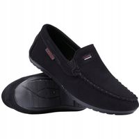 CZARNE MOKASYNY CHŁOPIĘCE PÓŁBUTY ZAMSZOWE WSUWANE BUTY NA KOMUNIĘ