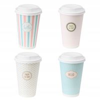 KUBKI PAPIEROWE DO KAWY 250ml 100 sztuk+WIECZKA