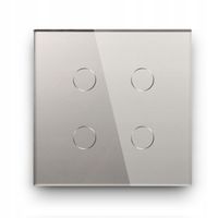 DOTYKOWY WŁĄCZNIK ŚWIATŁA 4K POCZWÓRNY WYŁĄCZNIK SZKLANY