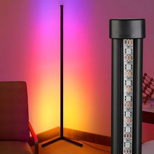 LAMPA PODŁOGOWA STOJĄCA LED RGB NAROŻNA PILOT APKA na Arena.pl