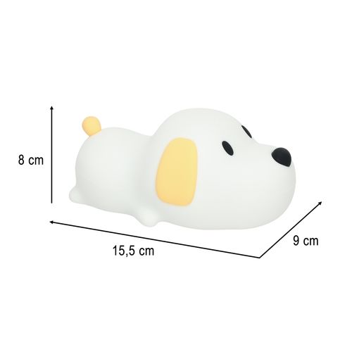 Lampka Nocna Silikonowa dla Dzieci na Biurko Piesek Led Biała USB Timer na Arena.pl