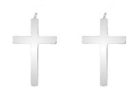 Kolczyki Srebrne 925 Celebrytki Krzyżyk Cross