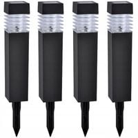4x Lampa solarna LED ogrodowa wbijana słupek