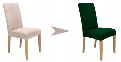 Pokrowiec Na Krzesło Butelkowa Zieleń Elastyczny na Arena.pl