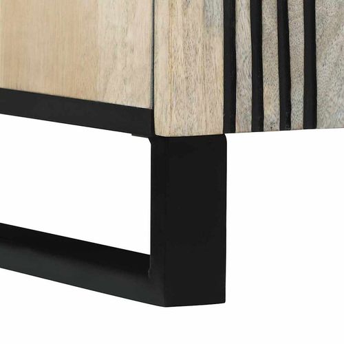 Szafka pod telewizor Biały 105 x 33 x 46 cm lite drewno mango na Arena.pl