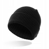 CZAPKA MĘSKA ZIMOWA U2 CZARNA