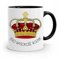 Dla Rolnika Kubek Czarny Jego Wysokość Rolnik Z Nadrukiem Ze Zdjęciem