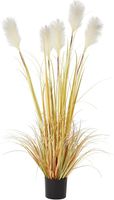 Sztuczna trawa pampasowa w doniczce 150 cm złota boho wysoka dekoracja