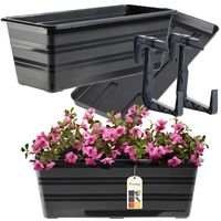 Kadax Skrzynka Balkonowa Doniczka z Uchwytami 40cm