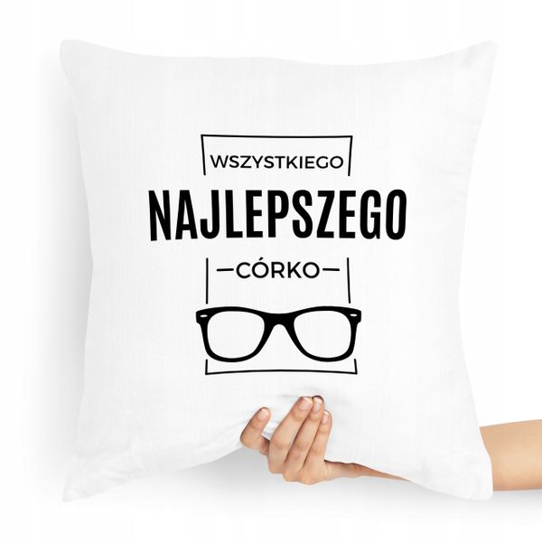 Poduszka Prezent Dla Córki Wszystkiego Najlepszego Z Nadrukiem Ze Zdjęciem zdjęcie 1