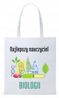 Dzień Nauczyciela Prezent Torba Eco Biała Shopper Z Nadrukiem Ze Zdjęciem