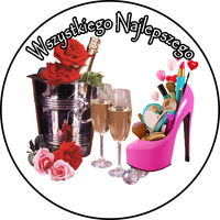 Opłatek na tort Buty Szpilki Whisky Drink Kwiaty Urodziny 18 30 40 50 60