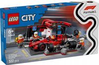 60443 - lego city - f1® pit stop i mechanicy z bolidem ferrari