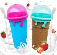 2X KUBEK DO SMOOTHIE DUŻY KUBEK DO PRZYGOTOWYWANIA SLUSHY EKSPRES DO LODÓW