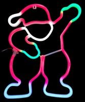 MIKOŁAJ MULTIKOLOR OZDOBA ŚWIĄTECZNA W OKNO LED NEON ILUMINACJA