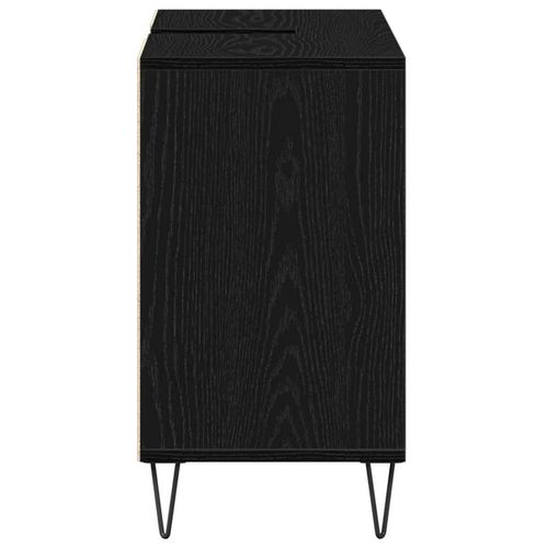 Szafka Łazienkowa z półką z drzwiami Czarny dąb 80 x 33 x 60 cm na Arena.pl