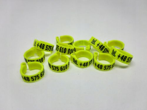 Znaczniki dla gołębi z numerem telefonu 100szt 8x5 na Arena.pl