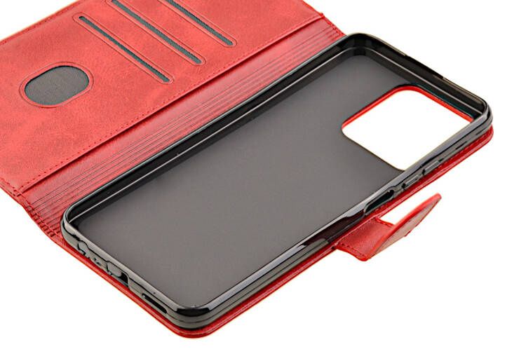 Etui portfel Wallet do Realme C51 czerwony zdjęcie 5