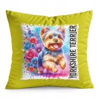 PODUSZKA ŻÓŁTA PREZENT - PIES PSY PIESEK RASA YORKSHIRE TERRIER