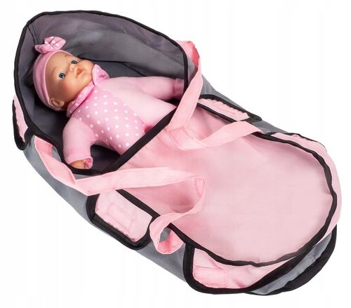 Lalka bobas miękka jak żywa zestaw wózek dla lalek nosidełko z akcesoriami na Arena.pl