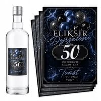 Naklejki na butelki Wódkę urodzinową na urodziny 18 20 30 40 50 60 70 -8szt
