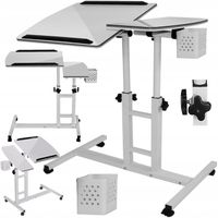 Stolik pod laptopa na kółkach DUŻY OBROTOWY REGULOWANY 360° PC komputerowy