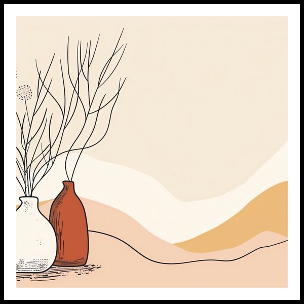 Plakat 100x100cm Stylowe Beże zdjęcie 3