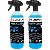 2X ODMRAŻACZ DO SZYB LODU PREMIUM MOCNY -60°C GLIKOLAB 1L FORMUŁA LOTNICZA
