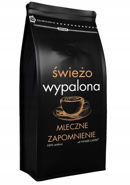 Kawa ziarnista do mleka 1kg ARABICA ŚWIEŻO PALONA Mleczne zapomnienie zdjęcie 10