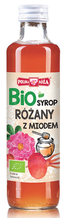 Syrop różany słodzony miodem bio 250 ml - polska róża