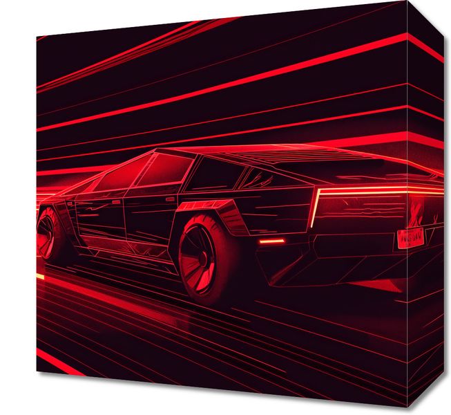 Obraz 30x30cm Prędkość w Czerwonym Neonie zdjęcie 1