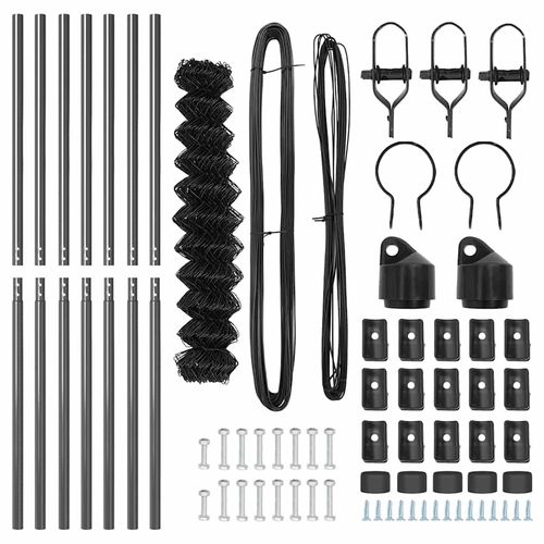 Ogrodzenie z ogniw ze słupkami Szary 1.4 x 10 m Stal na Arena.pl