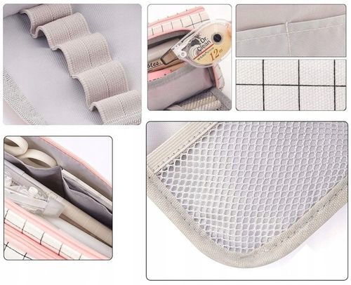 Piórnik szkolny z uchwytem różowy pojemna saszetka ZAGATTO na Arena.pl