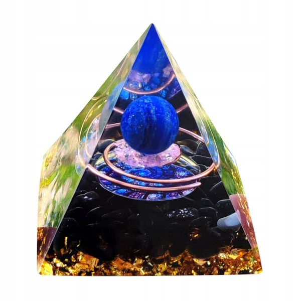 Piramida ORGONIT +LED Lampka PODSTAWA 5cm KRYSZTAŁ KAMIENIE AMULET 5cm HX07 zdjęcie 3