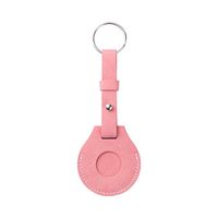 Brelok skórzany z paskiem / etui na AirTag do sublimacji - różowy