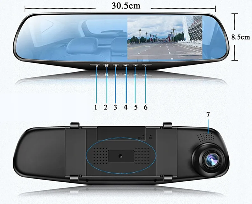 WIDEOREJESTRATOR SAMOCHODOWY W LUSTERKU WSTECZNYM na Arena.pl