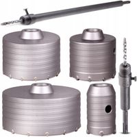 OTWORNICA DO BETONU SDS PLUS ZESTAW 130 105 68 50mm KORONKI KORONKA