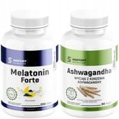 MELATONINA FORTE 5mg + ASHWAGANDHA - GŁĘBOKI Spokojny SEN STRES | INSPORT