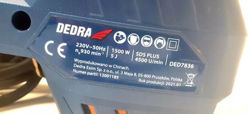 Młot udarowo-obrotowy DEDRA DED7836 na Arena.pl