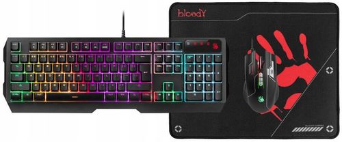 Zestaw dla graczy KLAWIATURA RGB LED + MYSZ + PODKŁADKA A4TECH BLOODY B1700 na Arena.pl