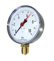 MANOMETR CIŚNIENIOMIERZ TARCZOWY AFRISO ST 0-10 BAR RF100 RAD 1/2'' 63614