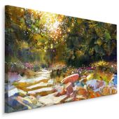 Obraz Do Salonu Ścieżka Jesienny Las Malarstwo Abstrakcja 40cm x 30cm