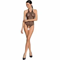 passion bs087 bodystocking czarna koronka, siateczka, elastyczna