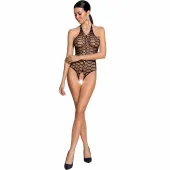 passion bs087 bodystocking czarna koronka, siateczka, elastyczna