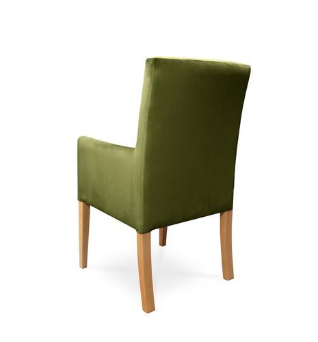 Fotel CAROL / oliwkowy / noga dąb / R36 na Arena.pl