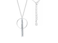 RODOWANY SREBRNY NASZYJNIK KÓŁKO CIRCLE CHWOST